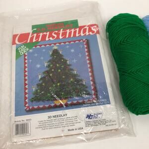 Vintage 1990s 3D Needlry Christmas Tree 1991